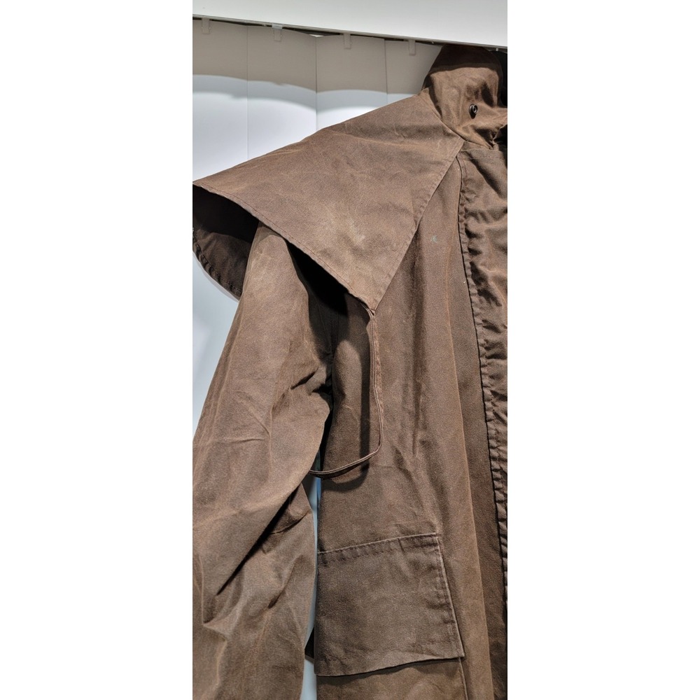 The Australian Coat Company Aussie Riding Jacket Oilskin Canvas Coated Men's Med - Picture 13 of 15